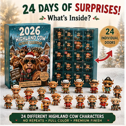 🔥Last Day 49% OFF - 🐂🎁2026 Highland Cow Advent Calendar(📦Buy 2 Free Shipping)