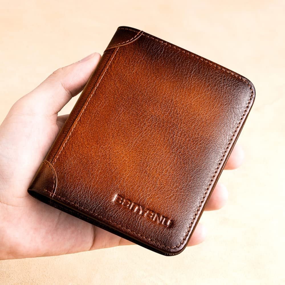 Minimalist RFID Blocking Leather Wallet for Men