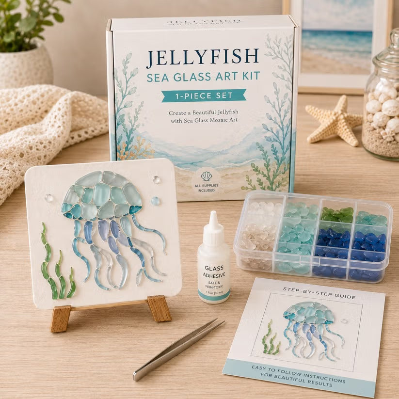 🌊 DIY Sea Glass Mosaic Art Kit
