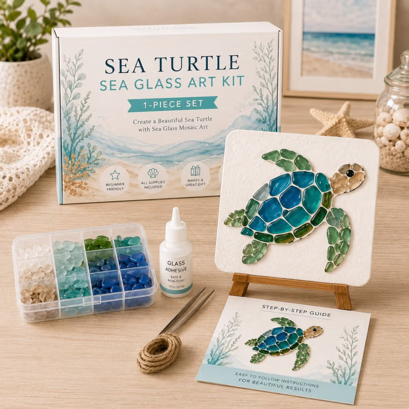 🌊 DIY Sea Glass Mosaic Art Kit