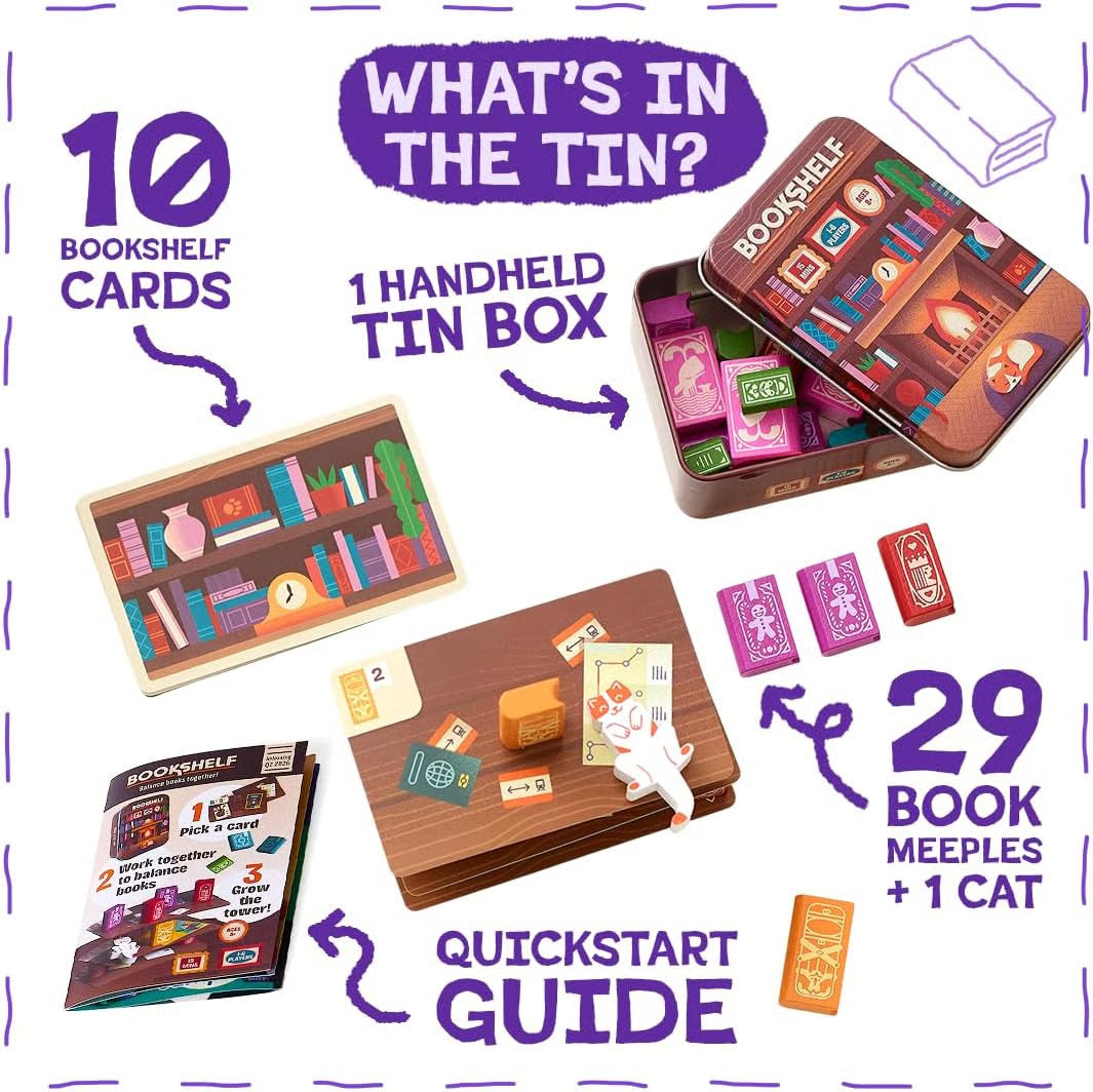 Bookshelf Cooperative Stacking Game