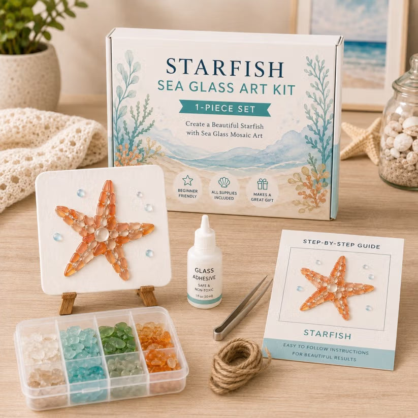 🌊 DIY Sea Glass Mosaic Art Kit