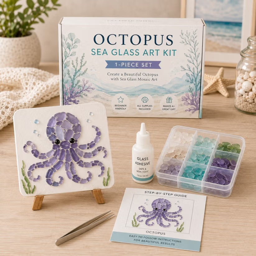 🌊 DIY Sea Glass Mosaic Art Kit
