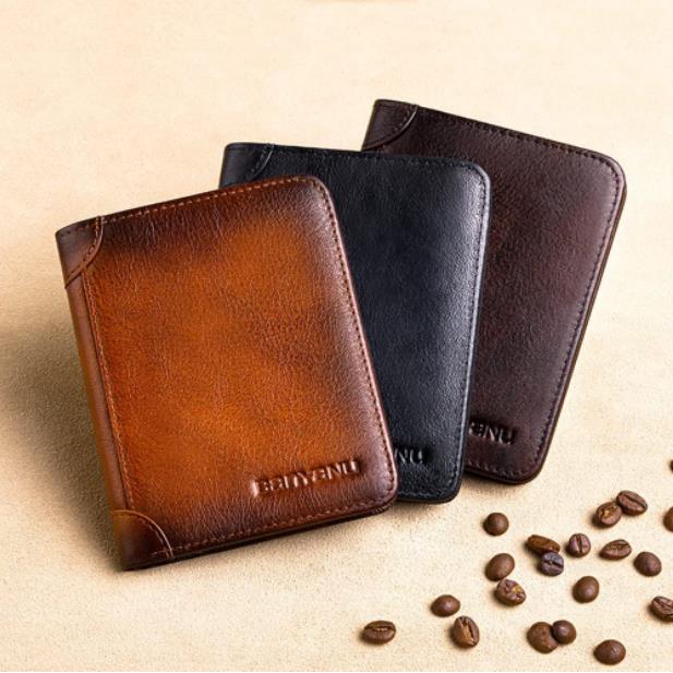 Minimalist RFID Blocking Leather Wallet for Men