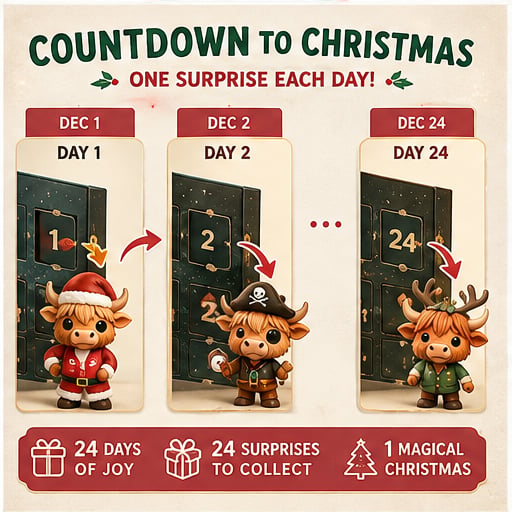 🔥Last Day 49% OFF - 🐂🎁2026 Highland Cow Advent Calendar(📦Buy 2 Free Shipping)