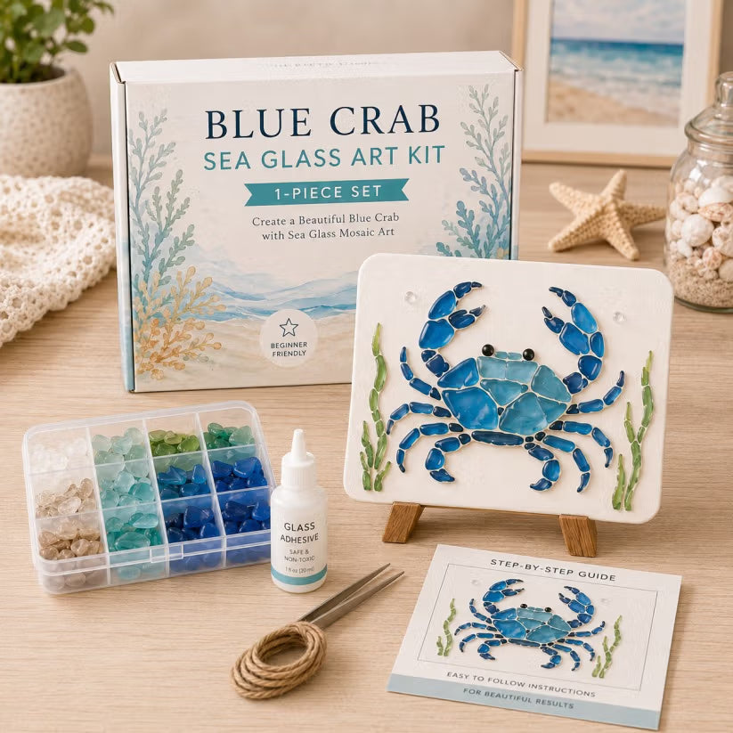 🌊 DIY Sea Glass Mosaic Art Kit