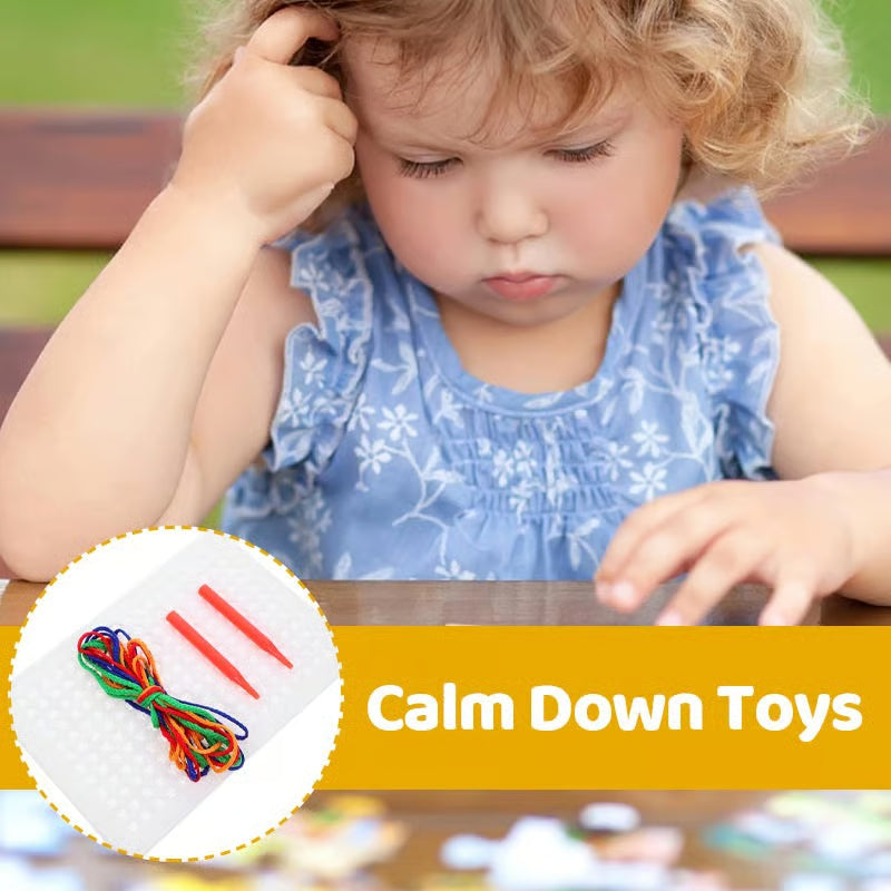 🔥Sensory Calm Down Threading Boards