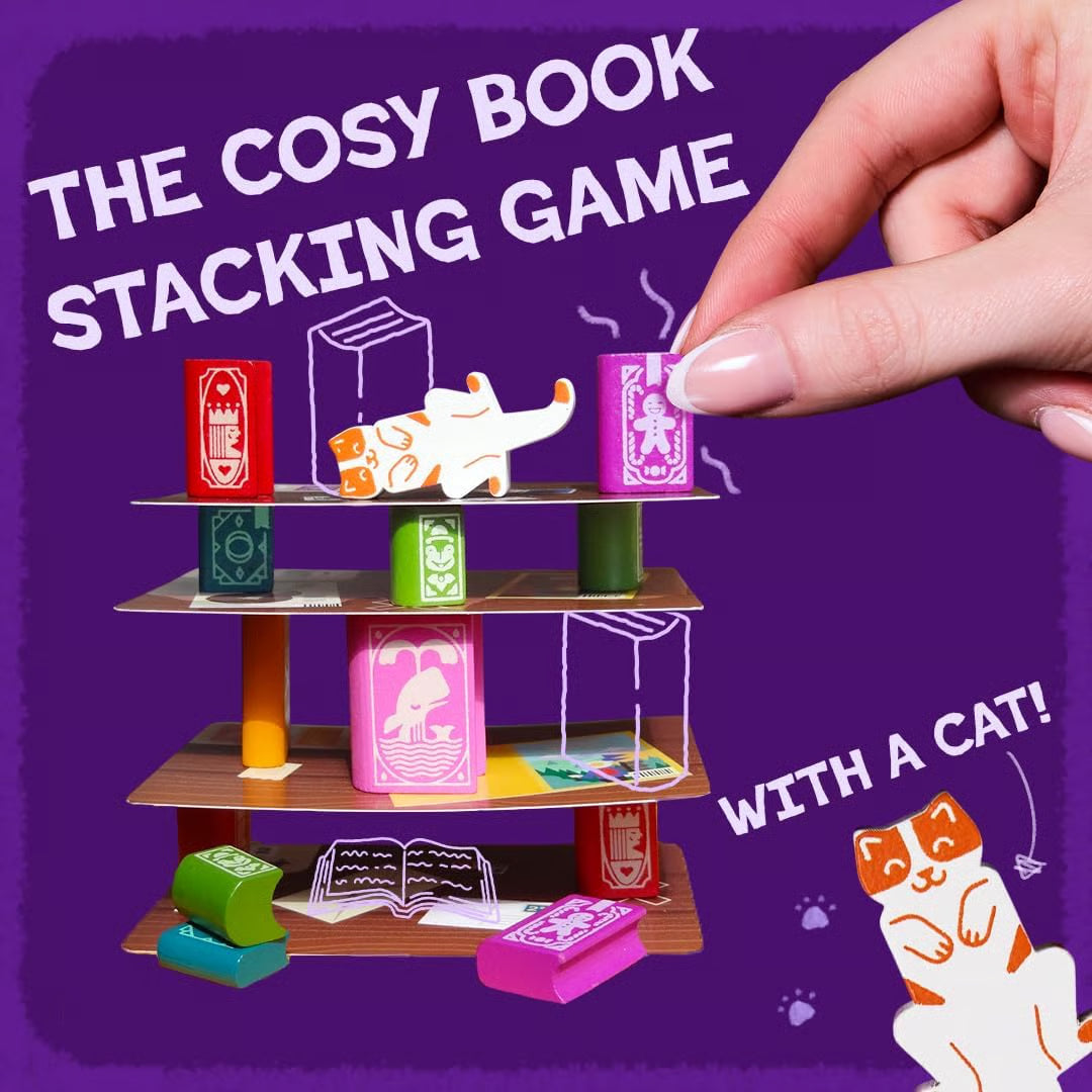 Bookshelf Cooperative Stacking Game