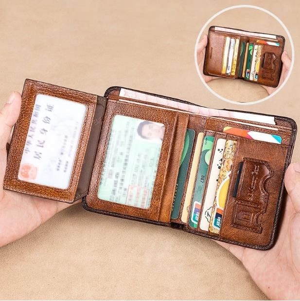 Minimalist RFID Blocking Leather Wallet for Men